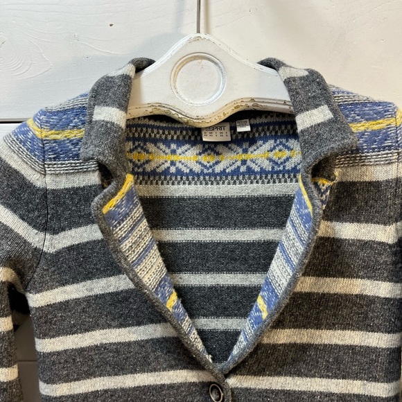 ESPRIT – Wool Blend Striped Cardigan (XS) - Picture 7 of 10
